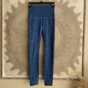 Lululemon Wunder Under Flashback Static Powder Pink Kayak Blue Leggings